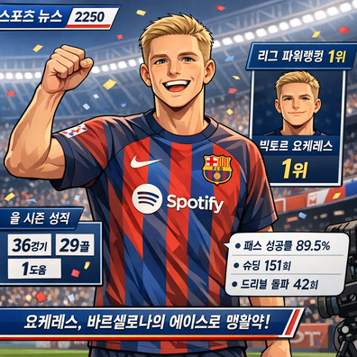 `빅토르 요케레스, 정말 무섭다. 올 시즌 최고의 선수